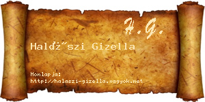 Halászi Gizella névjegykártya