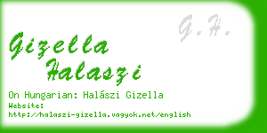 gizella halaszi business card
