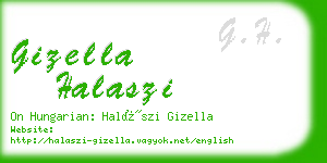 gizella halaszi business card